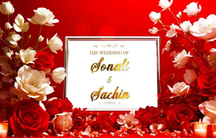 Stunning 3D Floral Wedding Photo Frame Slideshow